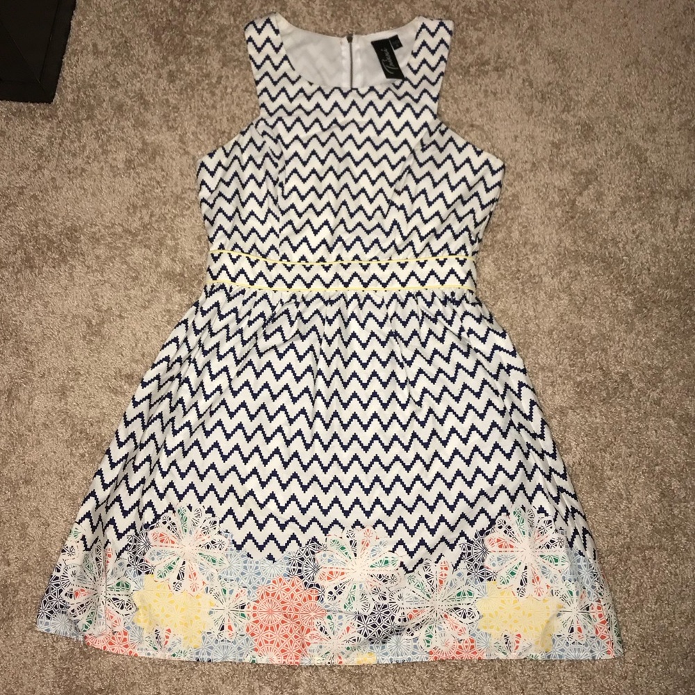 Chevron print dress